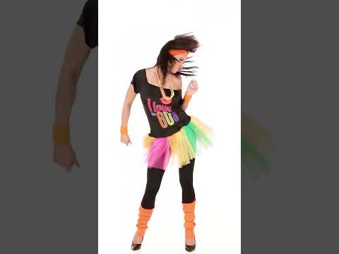 Boucles d'oreilles jaune fluo adulte