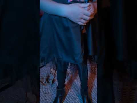 Déguisement sorcière violette avec chapeau fille