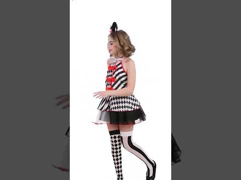 Déguisement arlequin damier fille