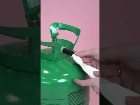 Kit bouteille d'hélium avec 12 ballons argentés et ruban satin