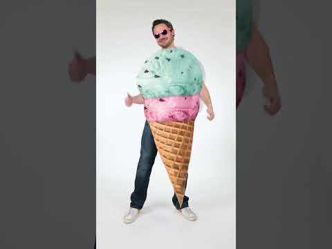 Déguisement glace en cornet adulte
