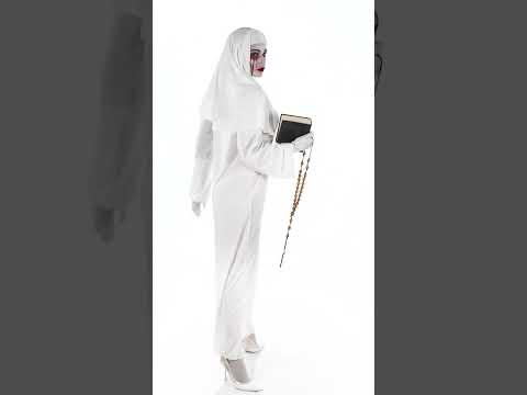Déguisement fantôme de nonne blanche grande taille femme