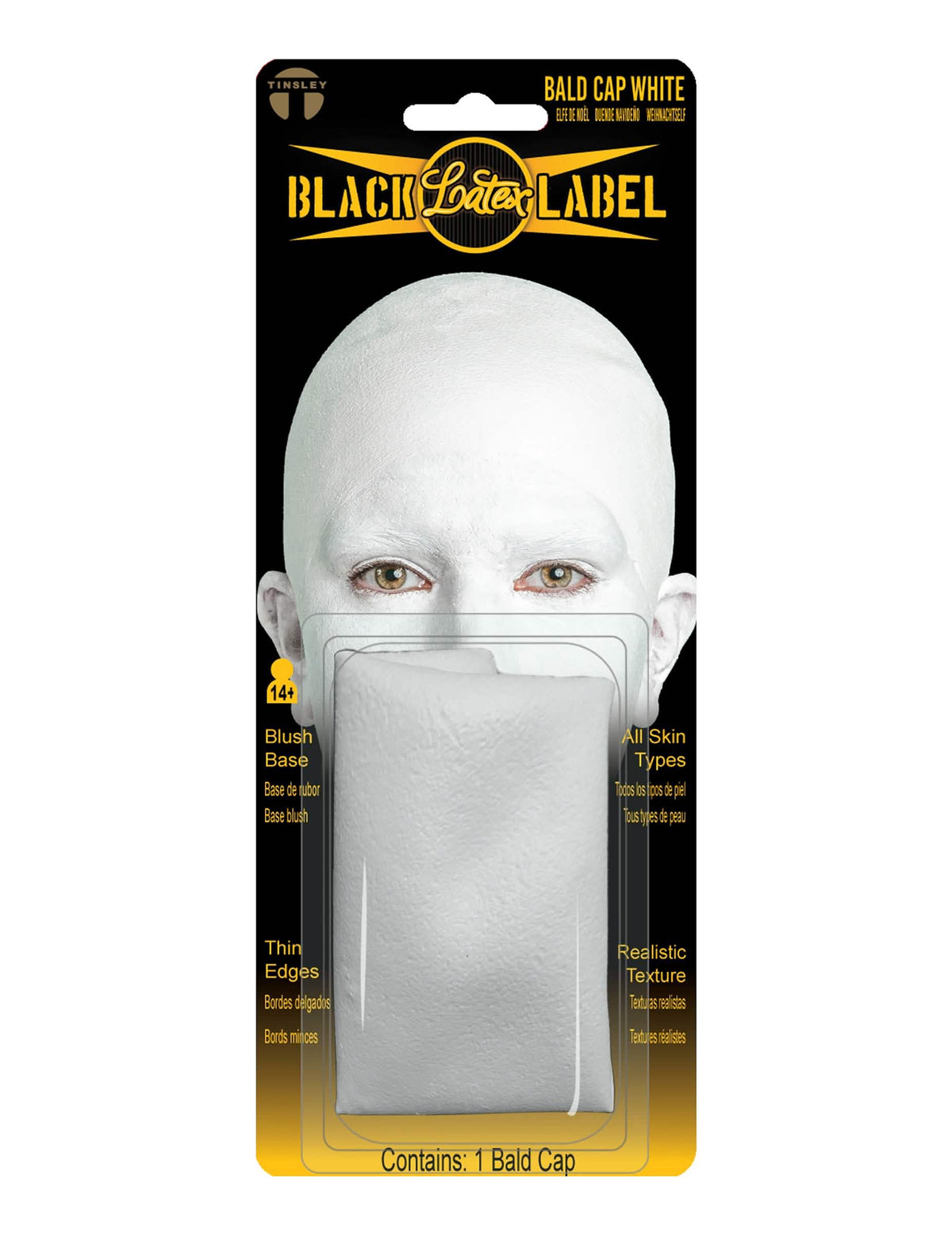Prótese de careca em látex branco luxo