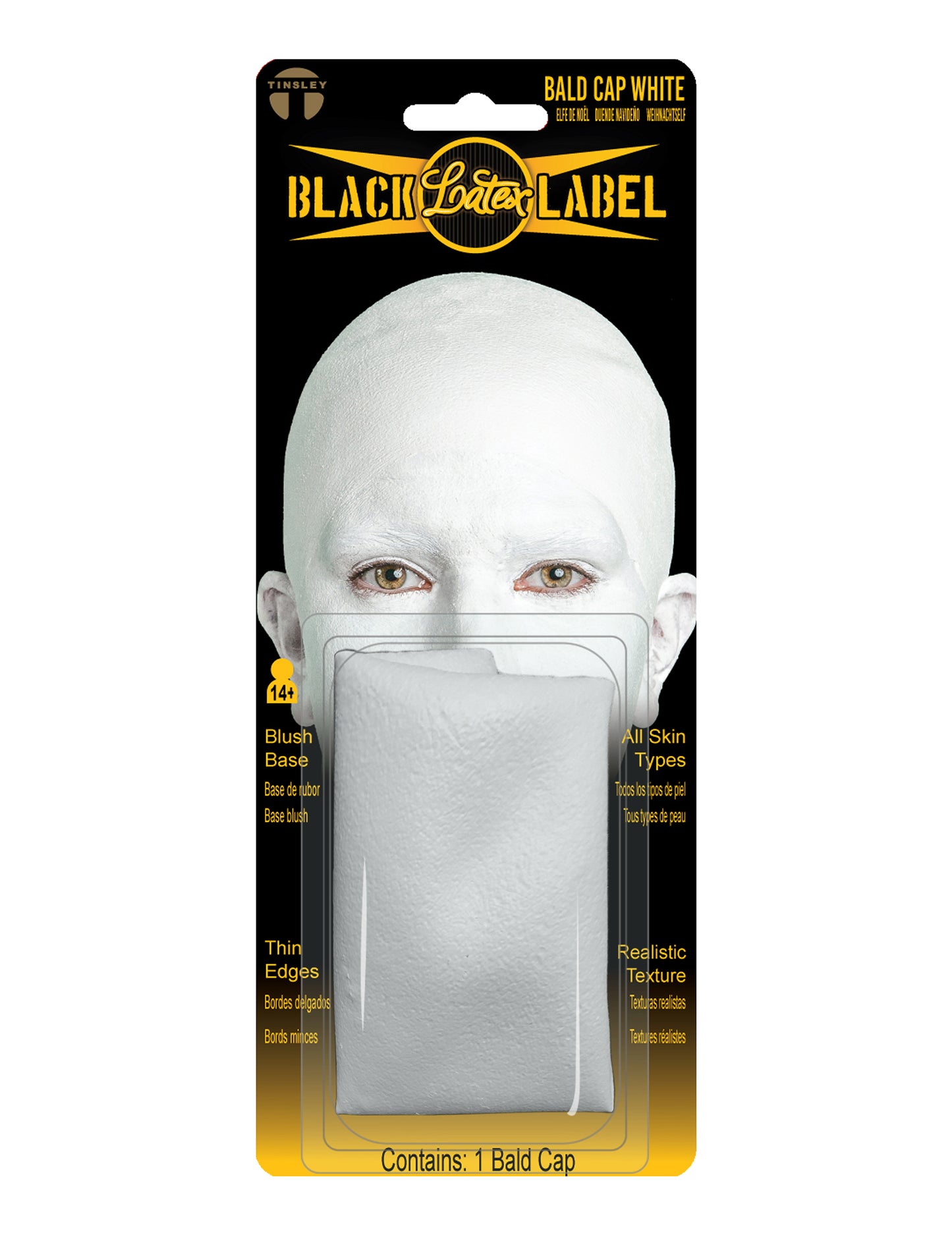Prótese de careca em látex branco luxo