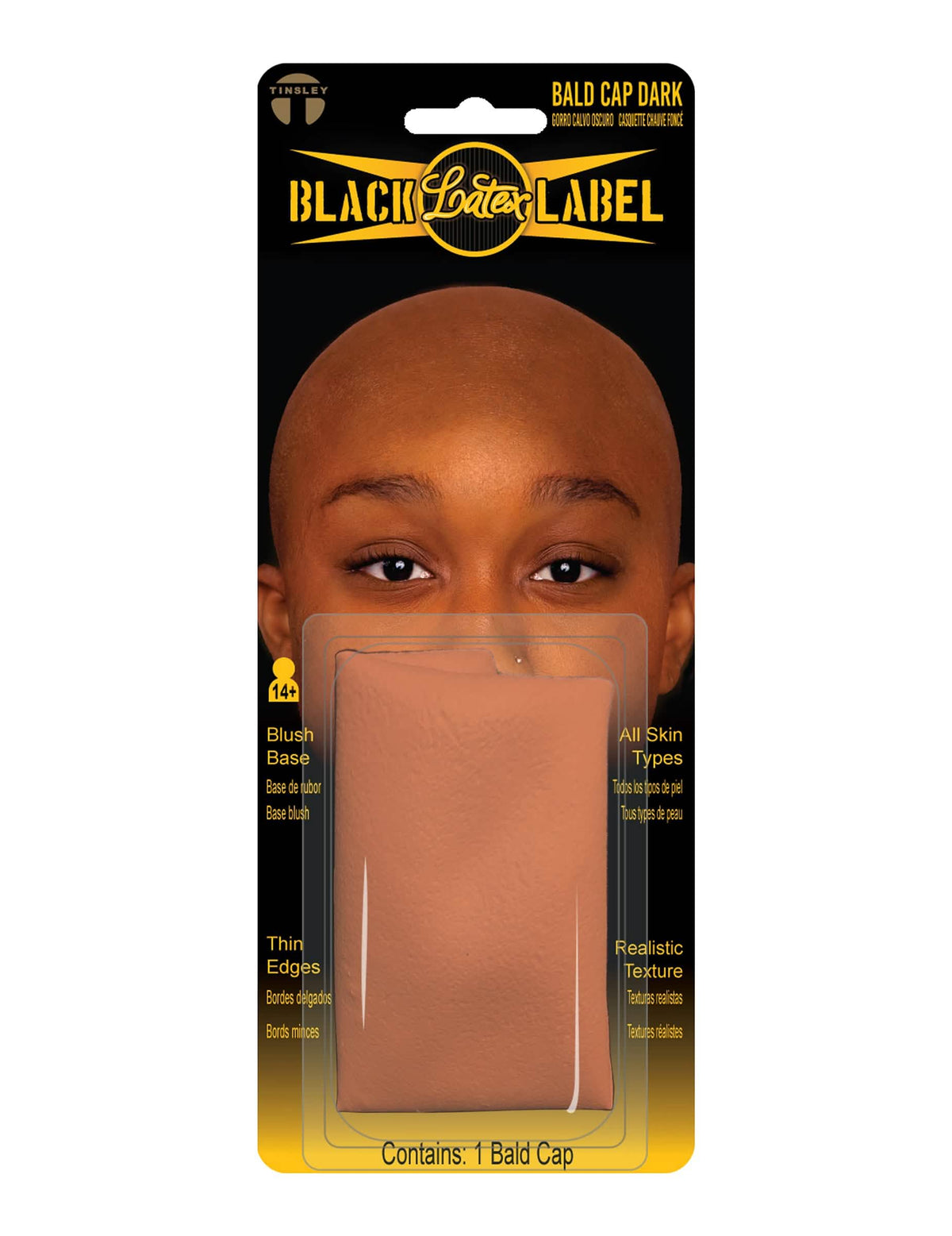 Prótese de careca em látex pele mate luxo