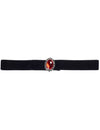 Ras de cou Halloween pour adulte noir avec diamant rouge