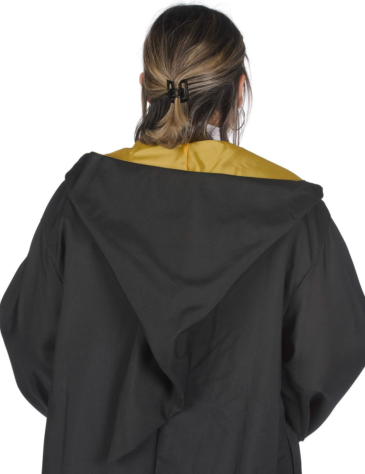 Vista de trás do capuz da Réplique luxo robe de feiticeiro de Hufflepuff