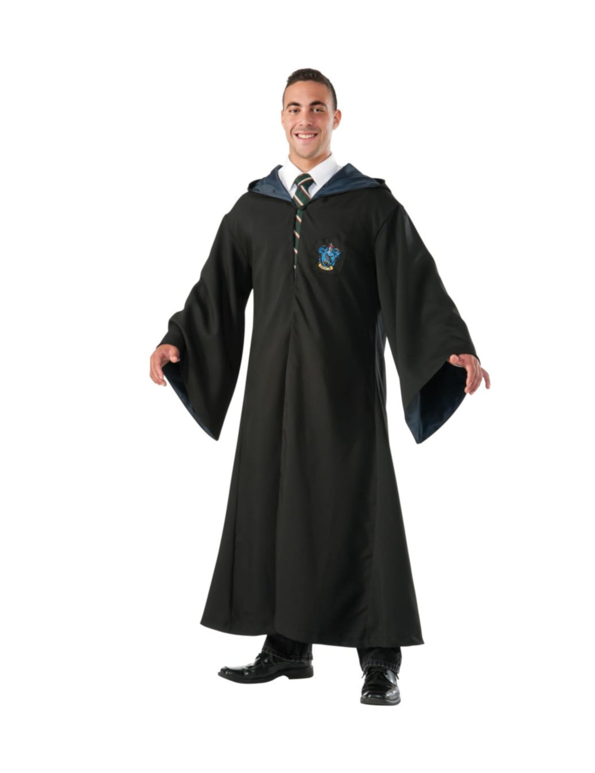 Réplique luxe robe de sorcier Serdaigle pour adulte noire et bleue