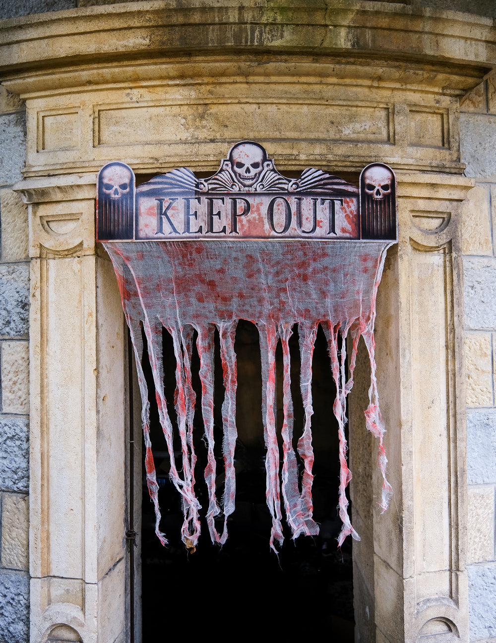 Vue d'ensemble du rideau de porte Halloween