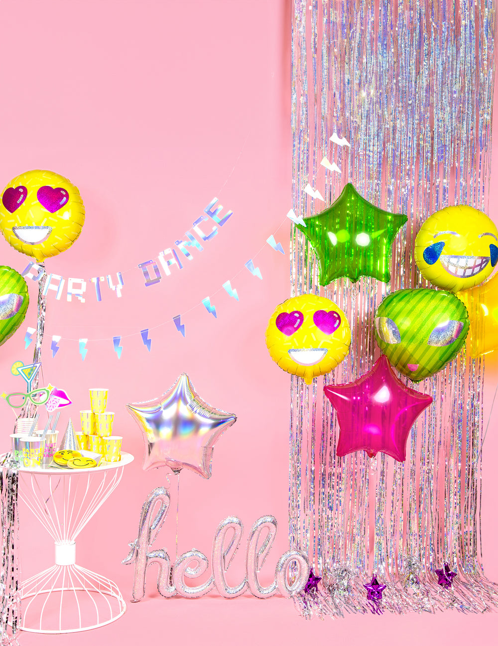 Exemple de décoration du rideau scintillant holographique pour fête