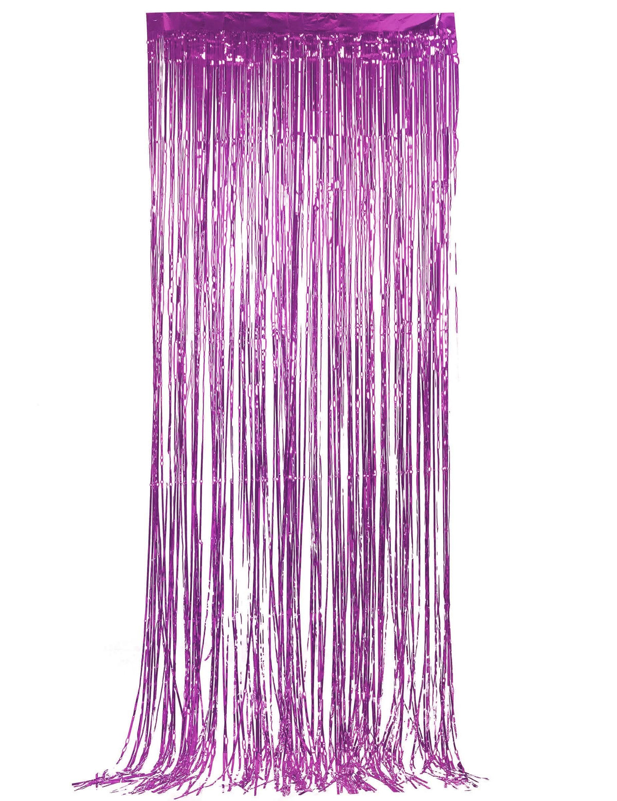 Cortina brilhante com franjas para decoração fúcsia