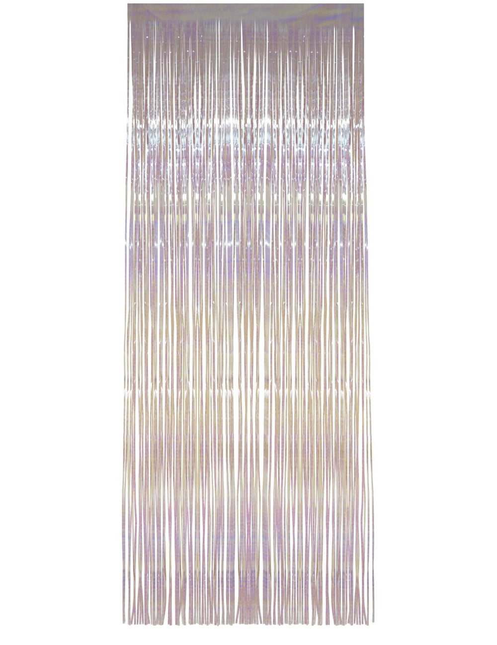 Cortina cintilante para decoração branco iridescente