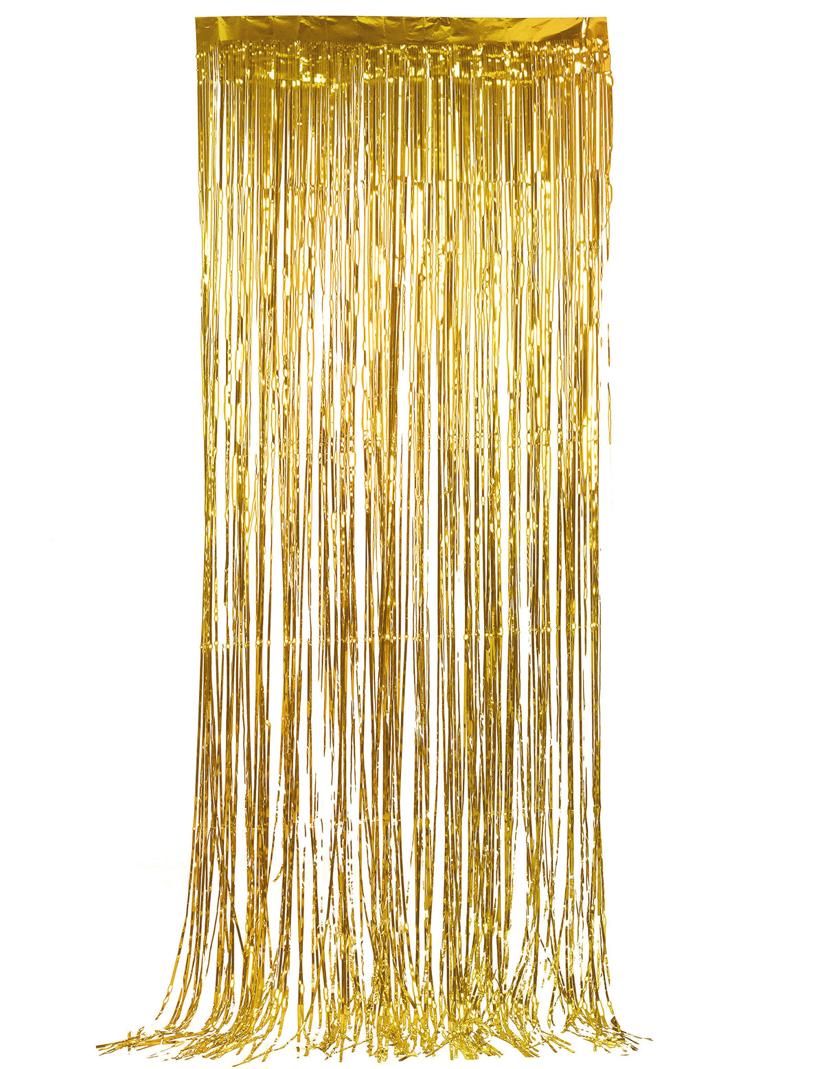 Rideau scintillant pour fête couleur or à franges