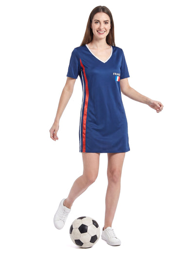 Vestido feminino de torcedora da França