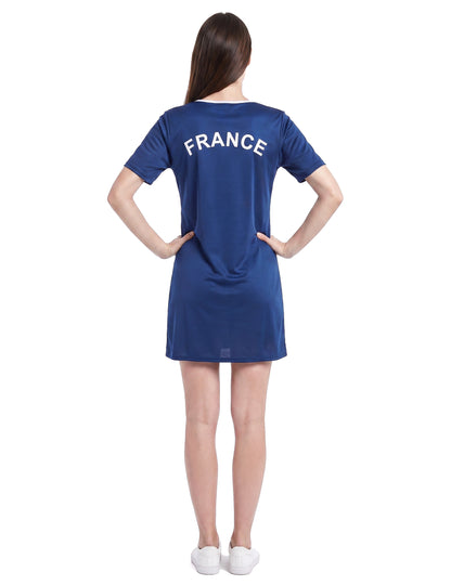 Vestido feminino de torcedora da França