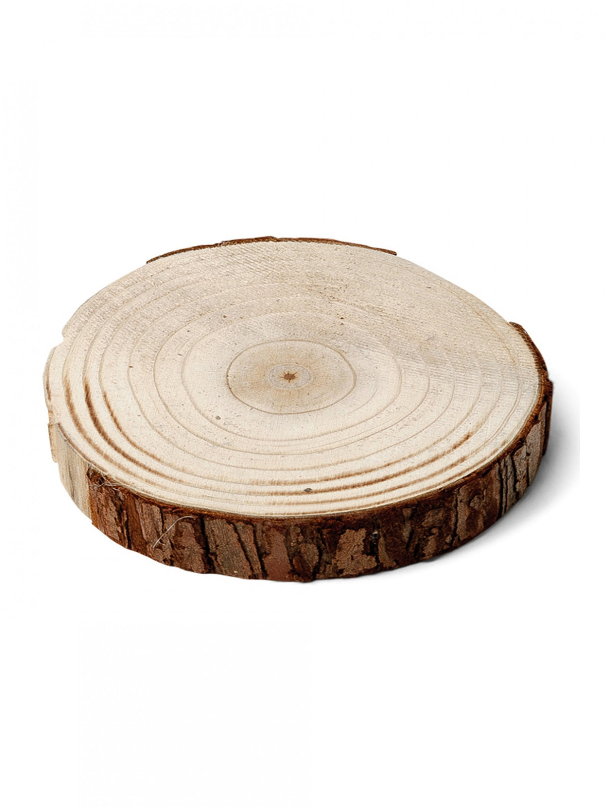 Mise en situation décorative du rondin de bois naturel en platane
