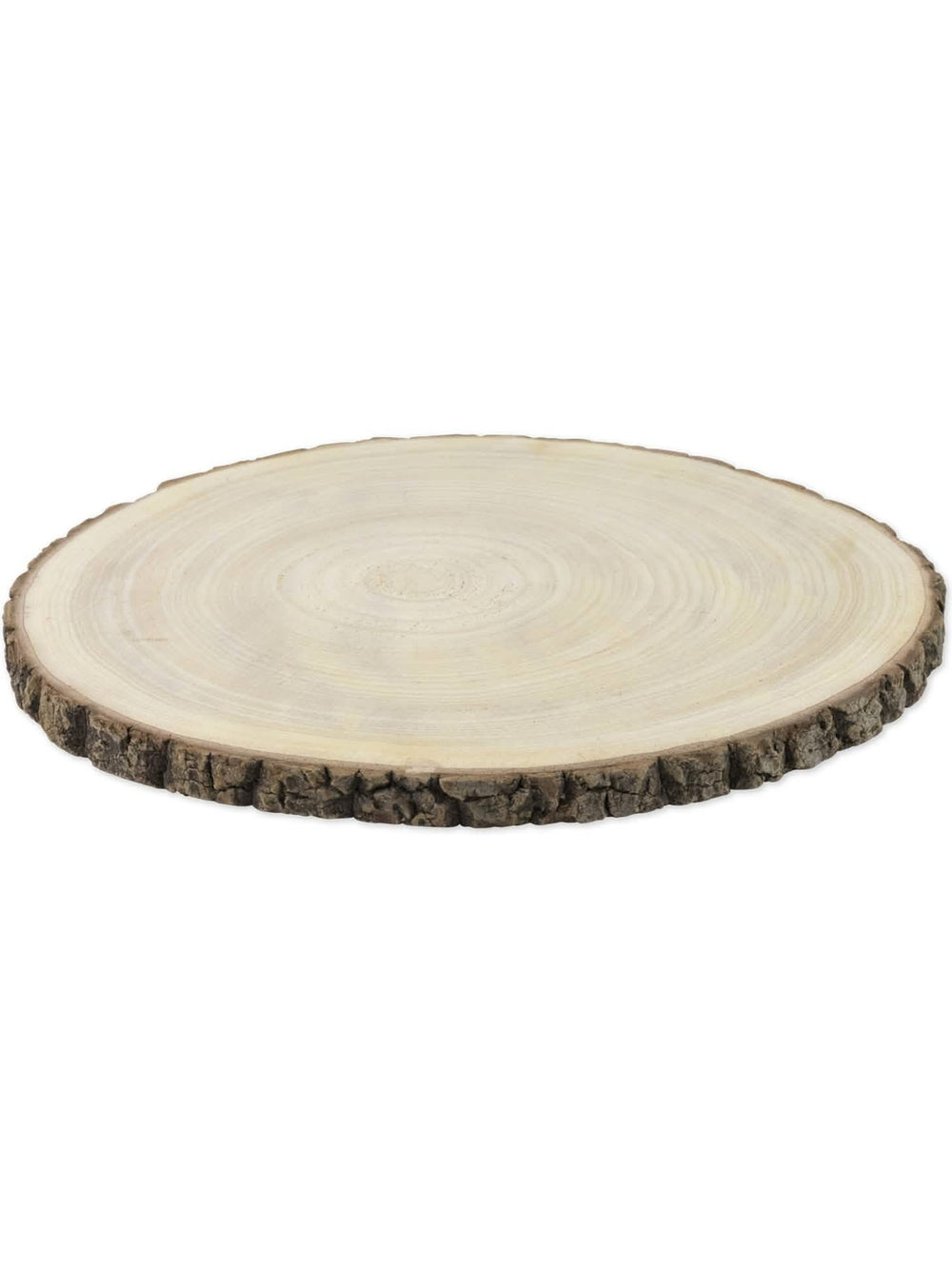 Círculo de madeira natural para decoração com borda em casca