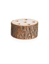 Rondin de bois support pour fleurs séchées pour décoration naturel à 6 trous
