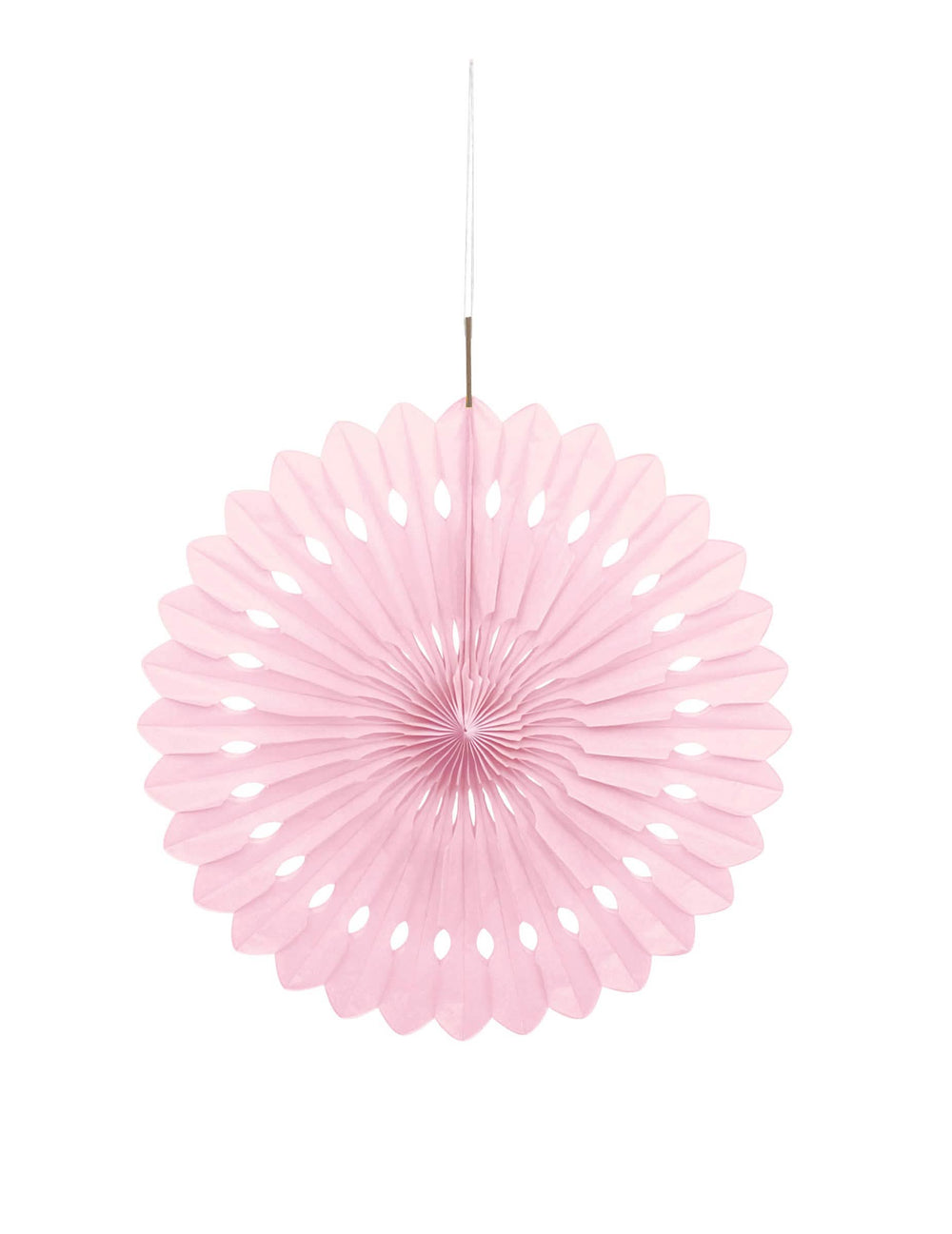 Rosácea de papel para pendurar para festa cor de rosa poudré