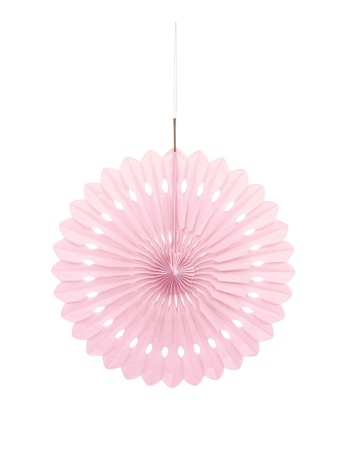 Rosácea de papel para pendurar para festa cor de rosa poudré