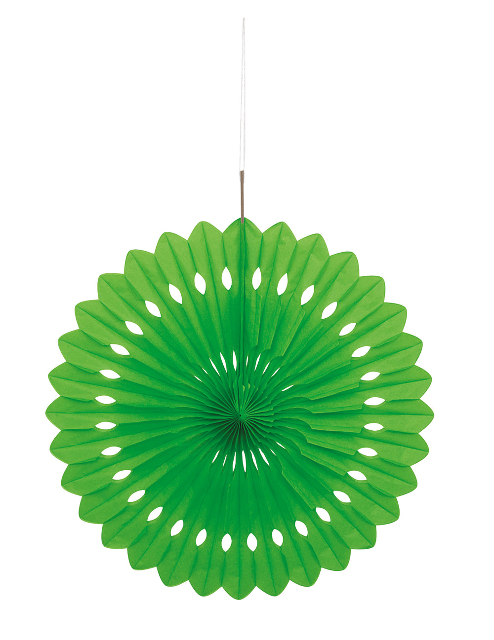 Rosace en papier vert citron pour décoration à suspendre
