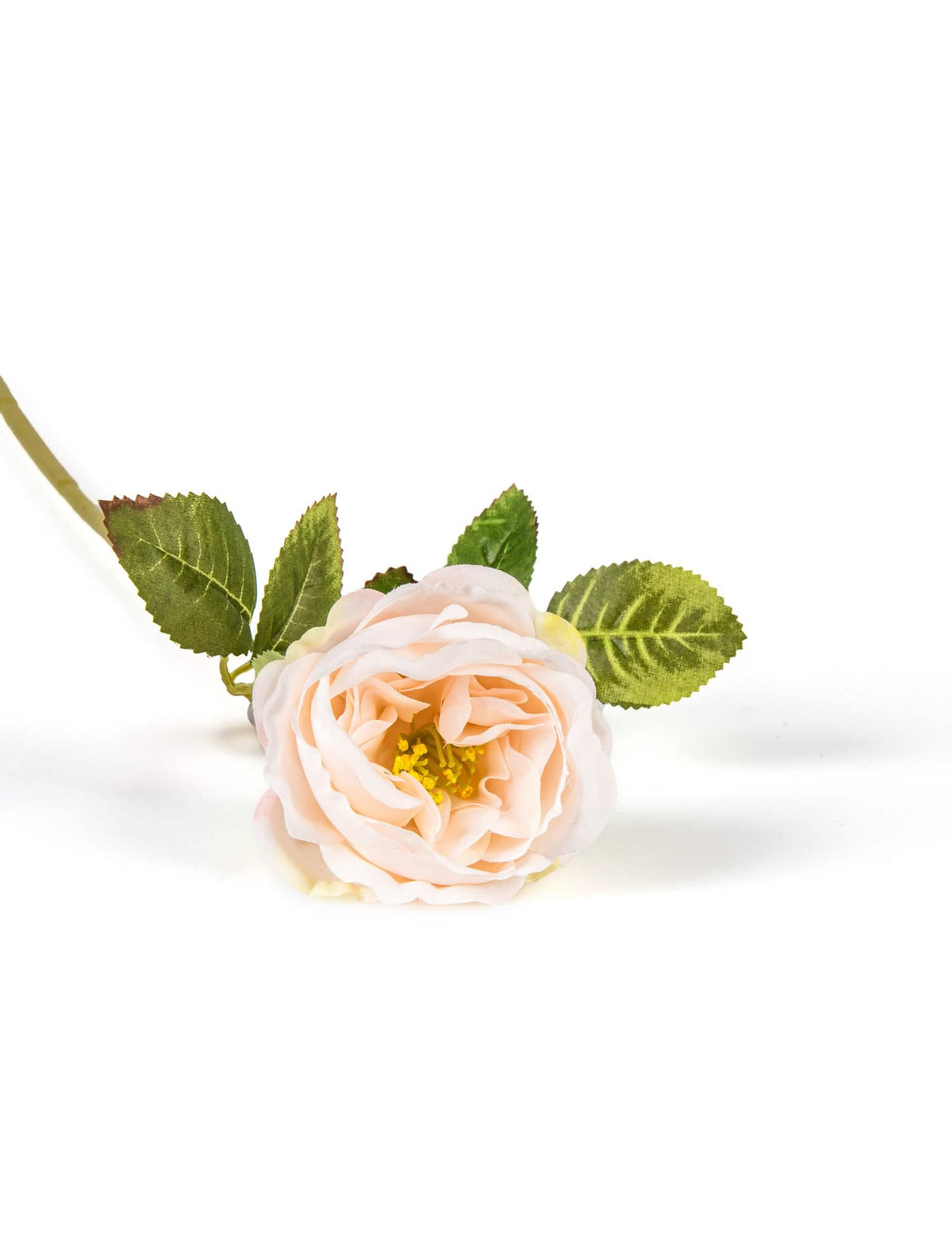Rosa artificial de casamento para decoração rosa pastel em haste