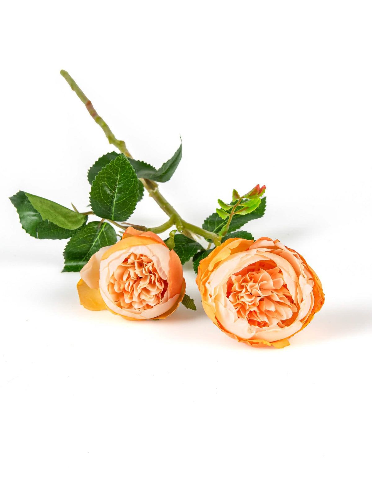 Rosas artificiais de casamento para bouquet pêssego em haste