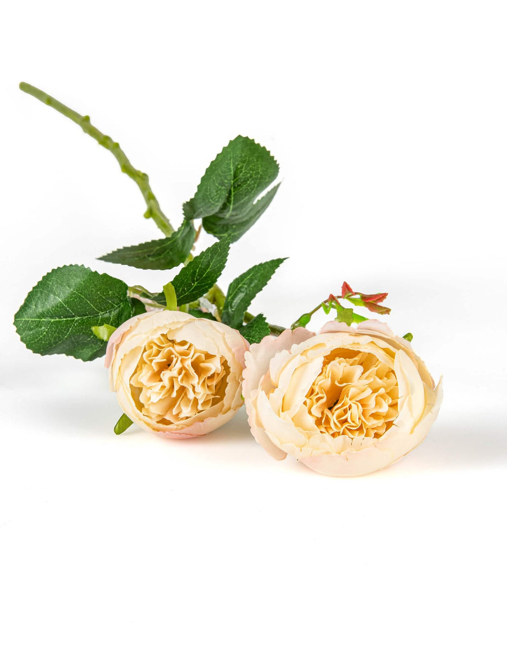 Rosas artificiais com haste para decoração brancas e rosas