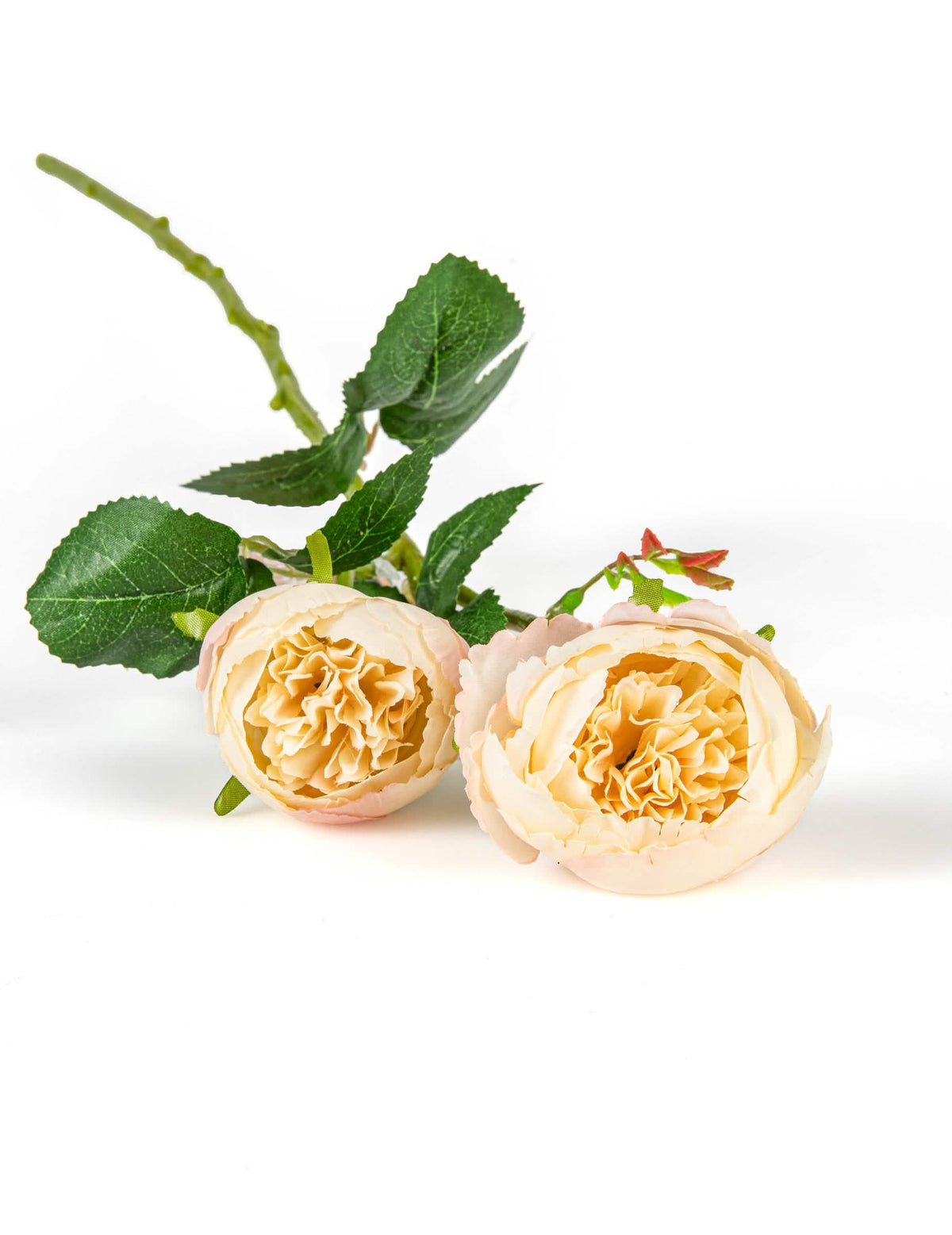 Rosas artificiais com haste para decoração brancas e rosas