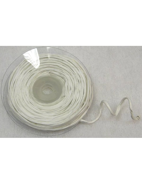 Rouleau de raphia avec fil métallique pour décoration blanc 10 m