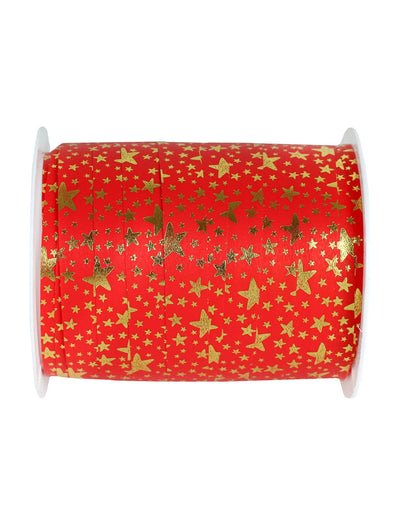 Fita estrelas vermelha 1 cm x 25 m