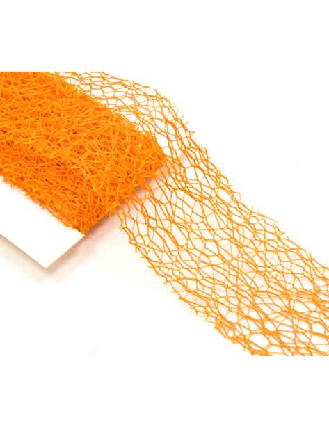 Fita fantasia para decoração cor de laranja em malha
