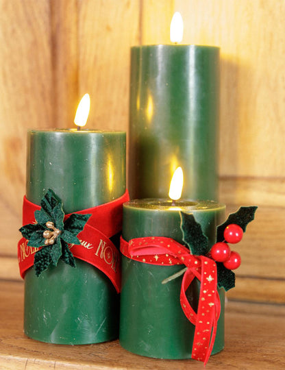 Fita de veludo vermelho e dourada Feliz Natal 2,5 cm x 3 m