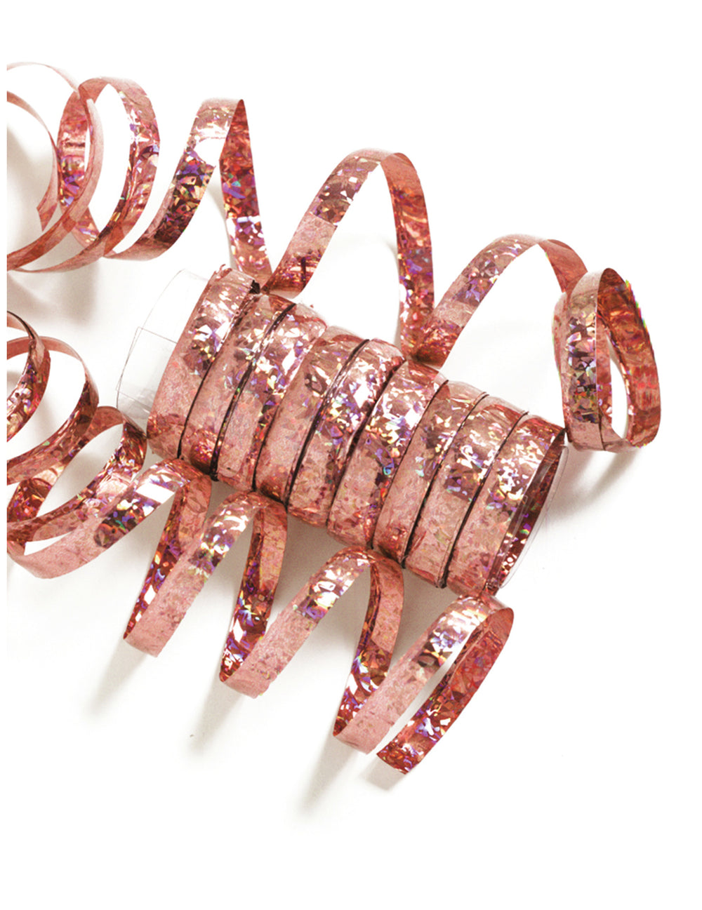10 serpentins rose pailleté pour fête rose brillant