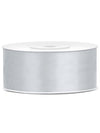 Ruban satin pour décoration argent