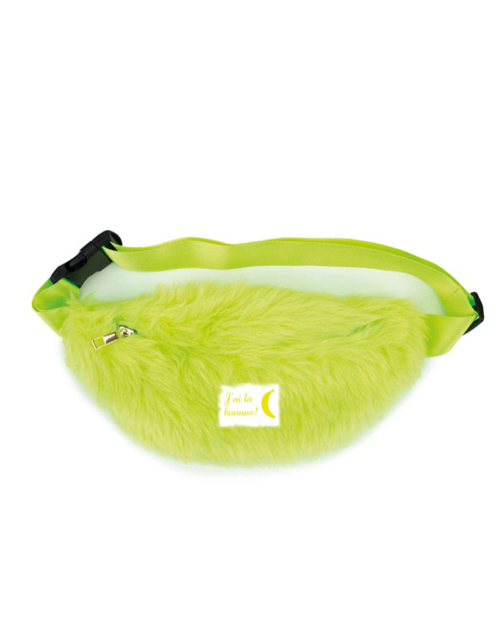 Sac banane à poils pour adulte jaune