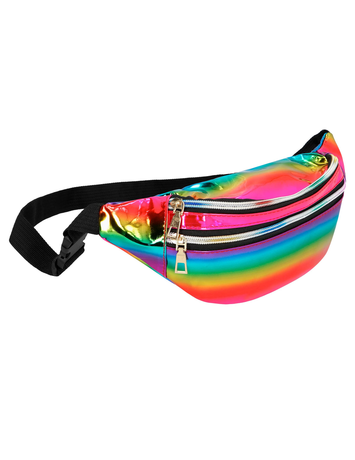 Sac banane arc-en-ciel pour adulte multicolore brillant