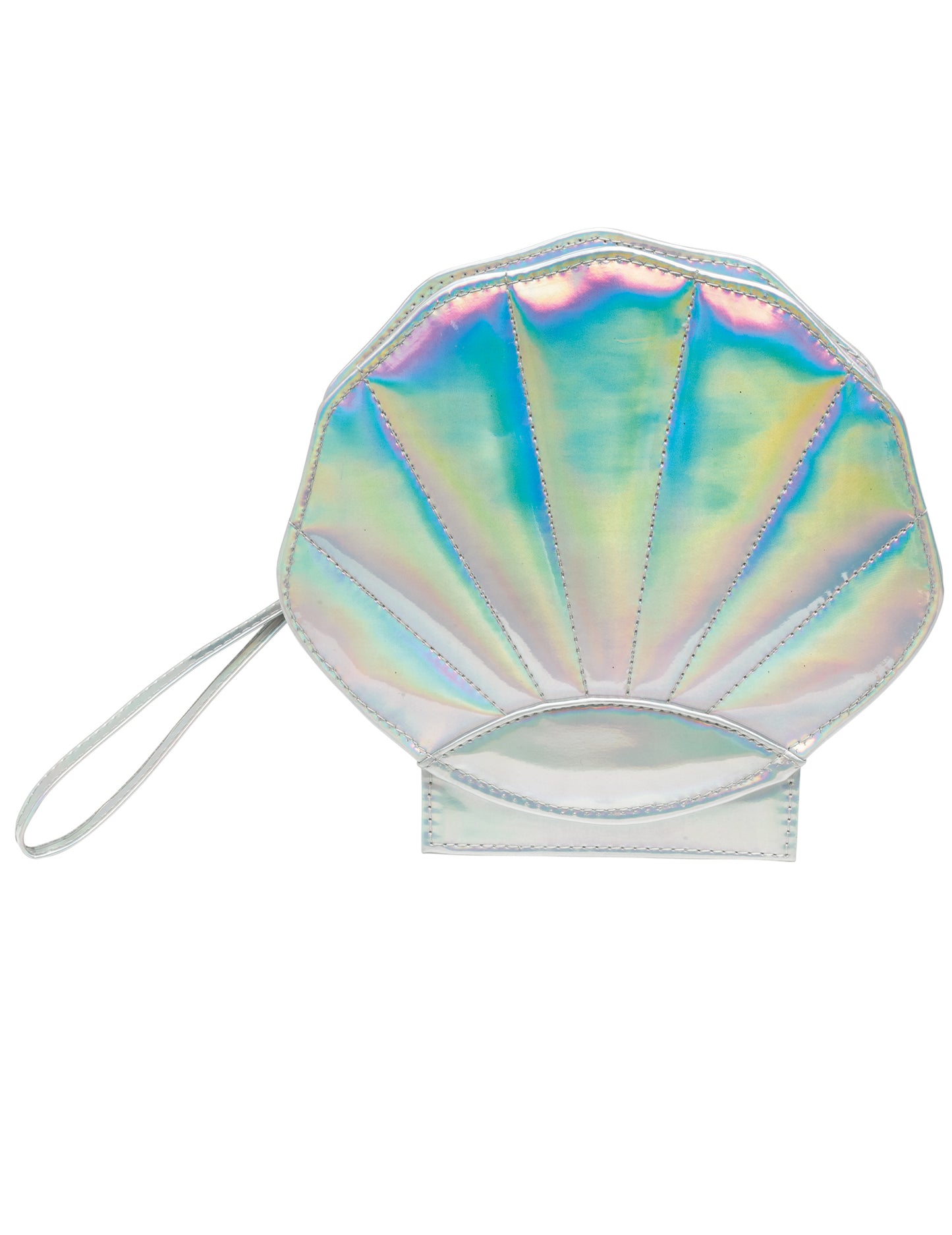 Sac coquillage pour adulte argenté holographique