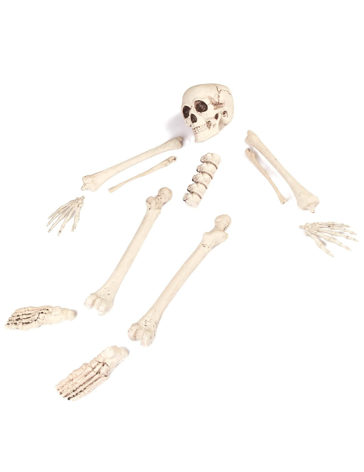 Saco d'ossos 12 peças halloween bege realista