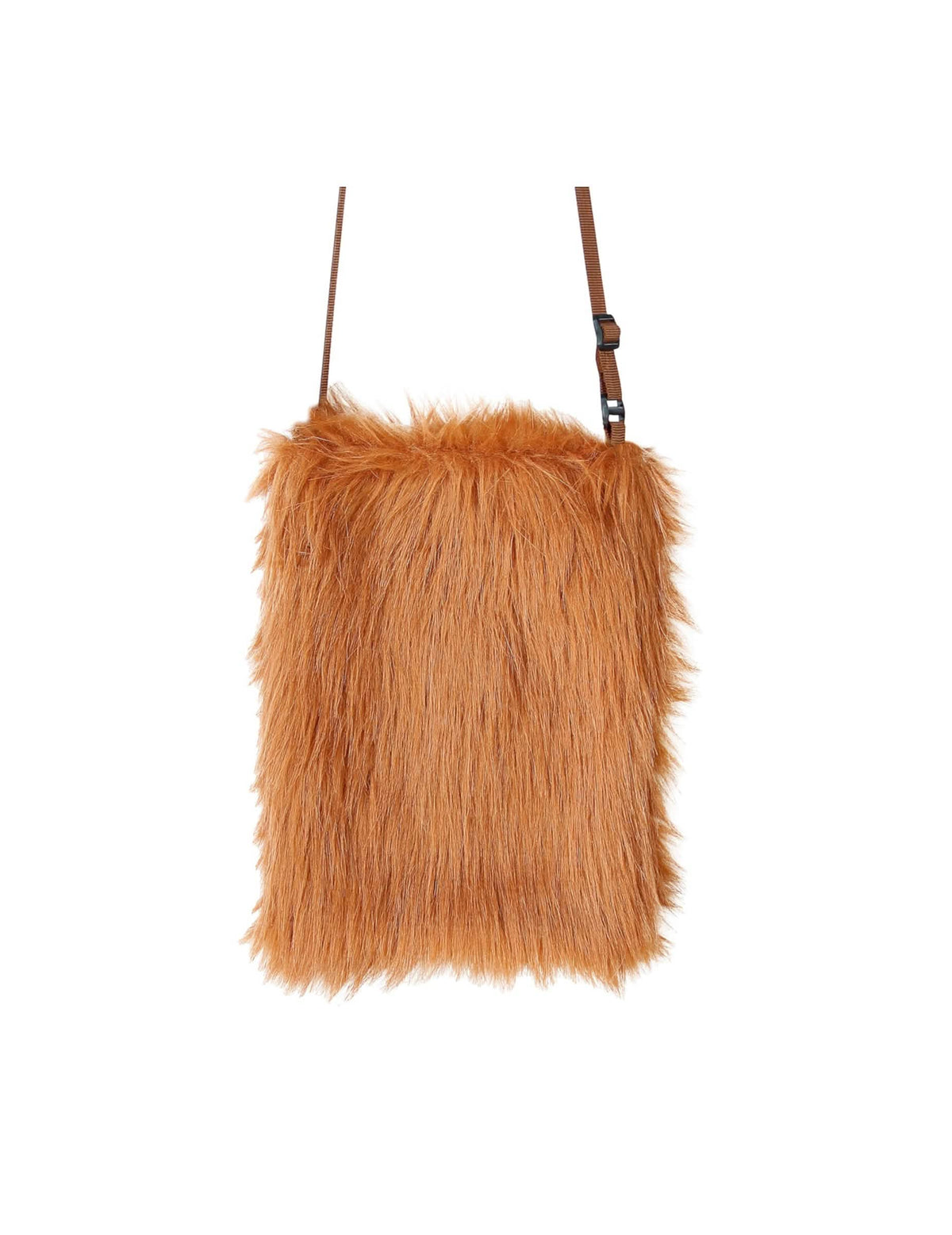 Saco de peluche para adulto castanho com pelo comprido