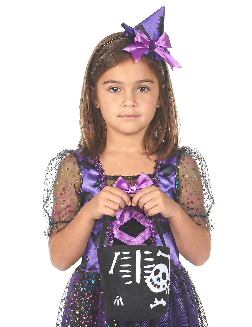 Sac Halloween squelette pour enfant noir et blanc