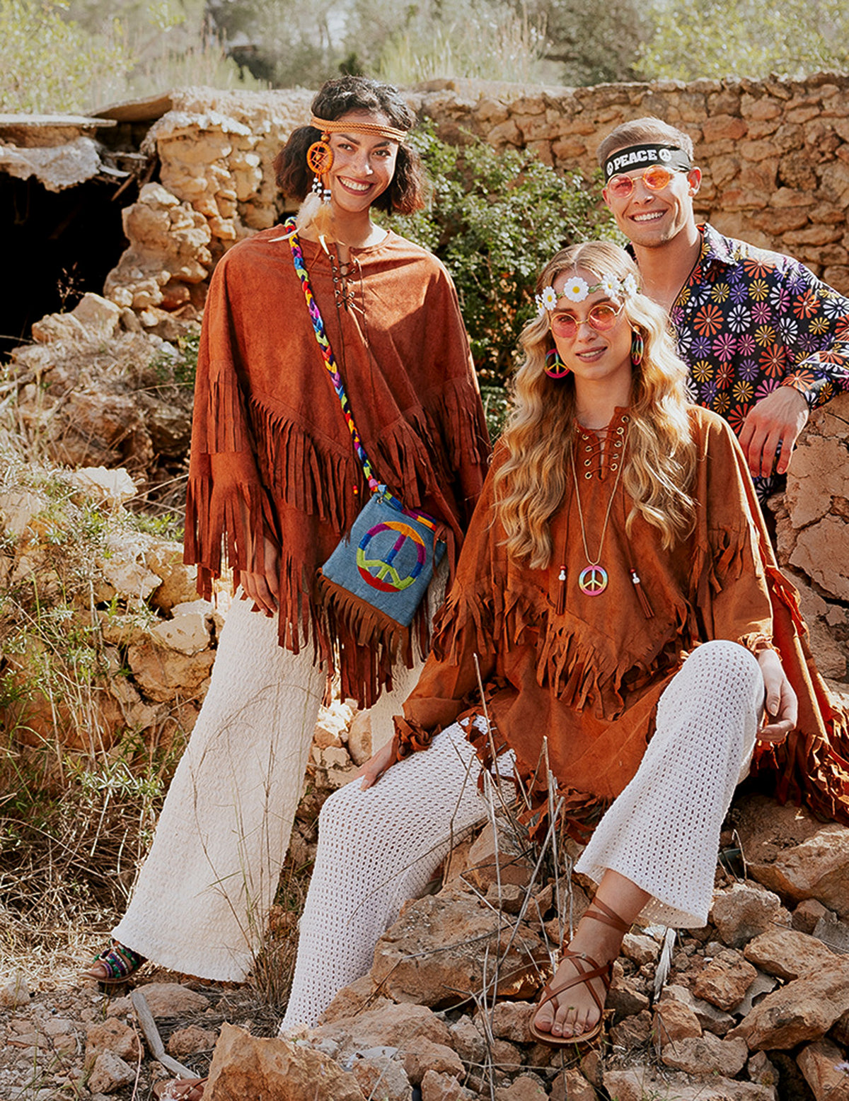 Mise en situation du sac hippie pour adulte