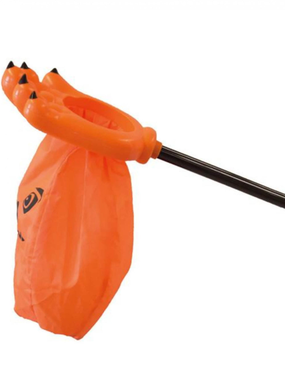Saco de mão abóbora halloween para criança cor de laranja com pega preta