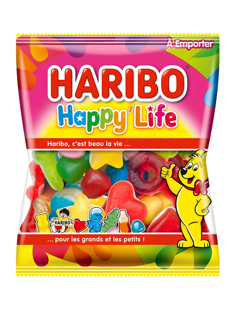 Sachet de bonbons Happy'Life Haribo pour petits et grands multicolore 120 g