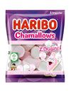 Sachet de bonbons Haribo Chamallows pour tous rose et blanc