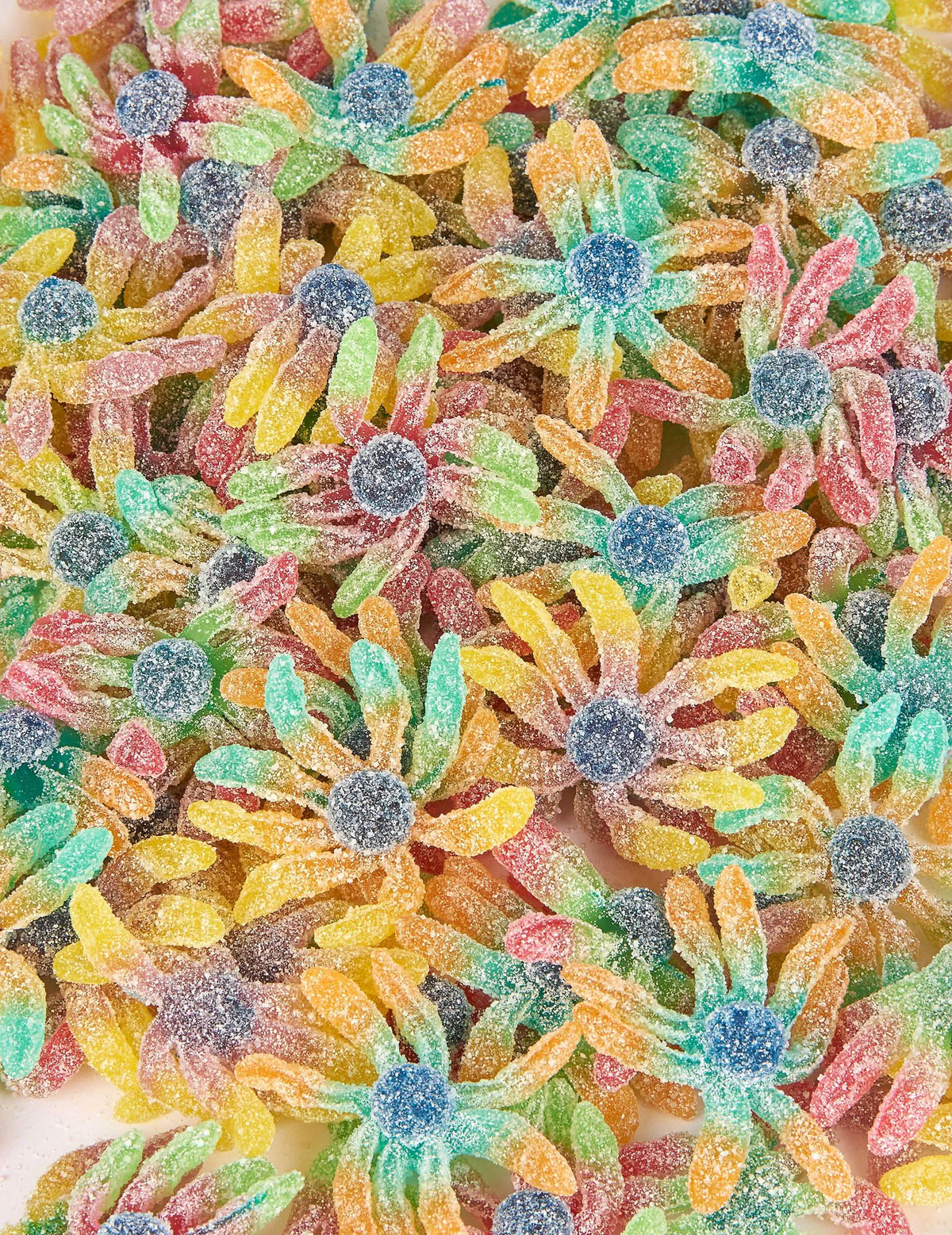 rebuçados polvos multicoloridos acidulados