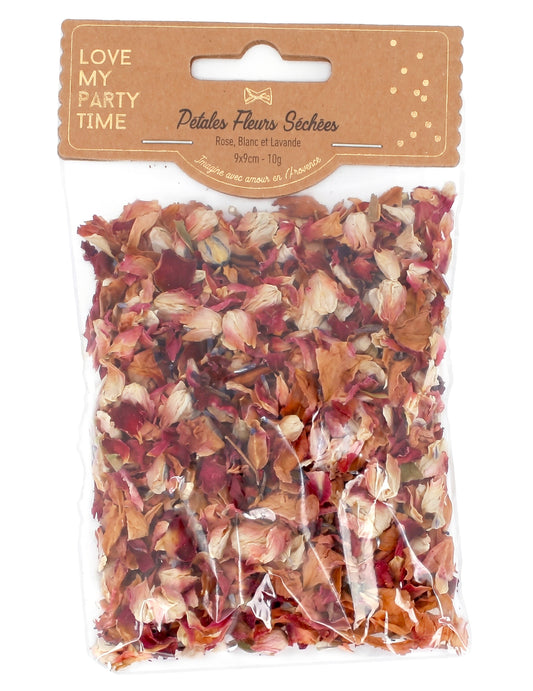 Pétalas de flores secas 10g