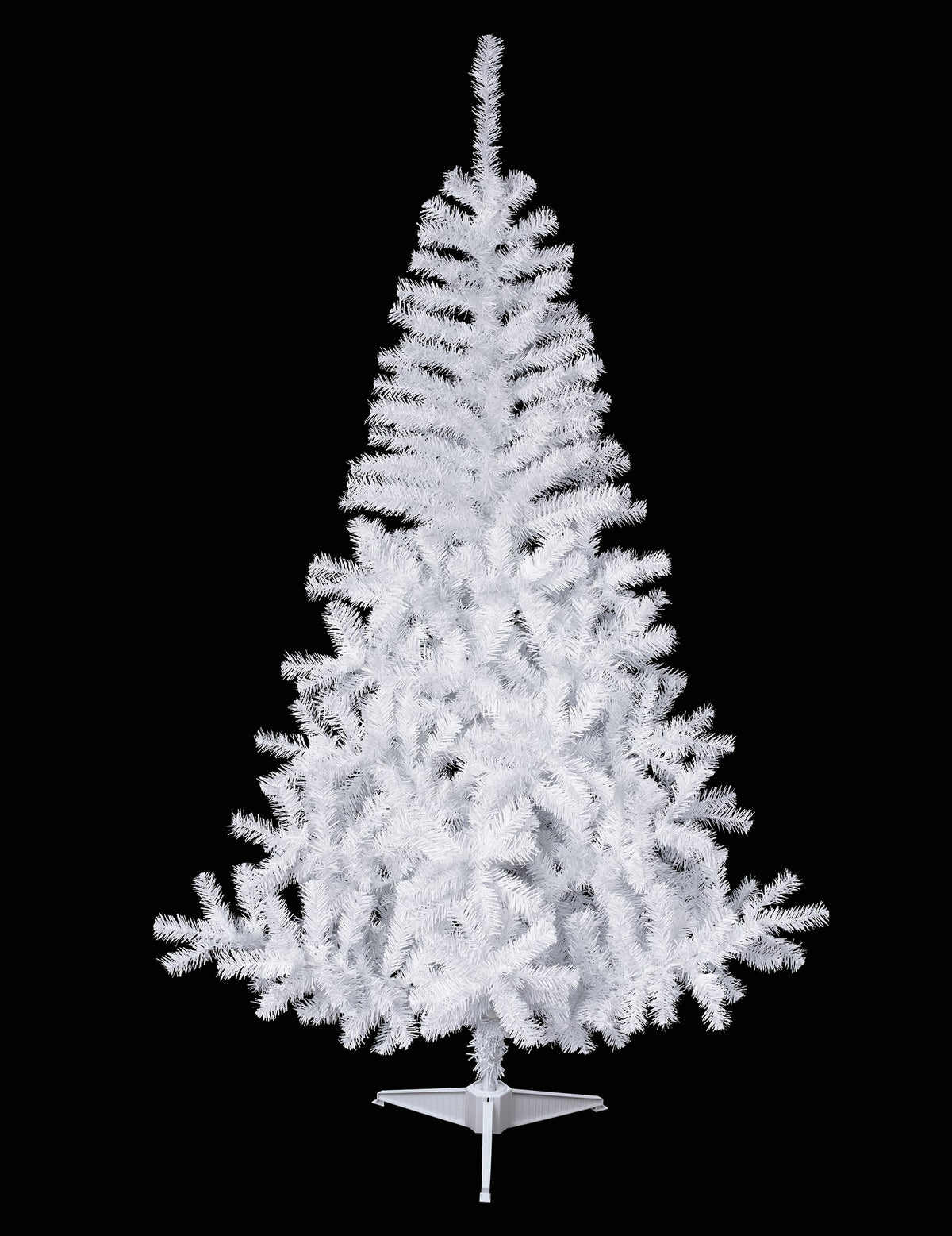 Sapin artificiel enneigé blanc réaliste sur pied