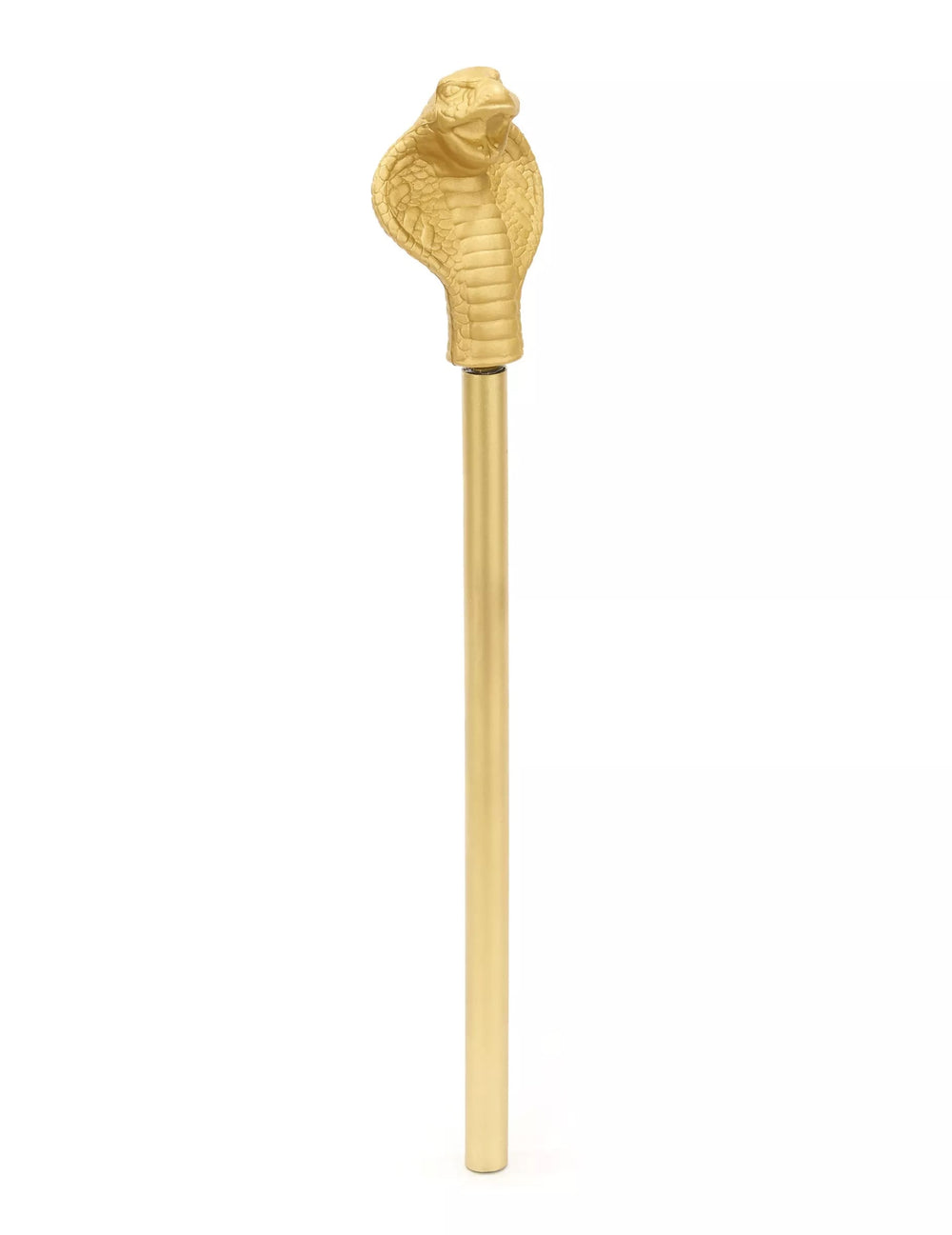 Gros plan sur la tête de cobra du sceptre égyptien