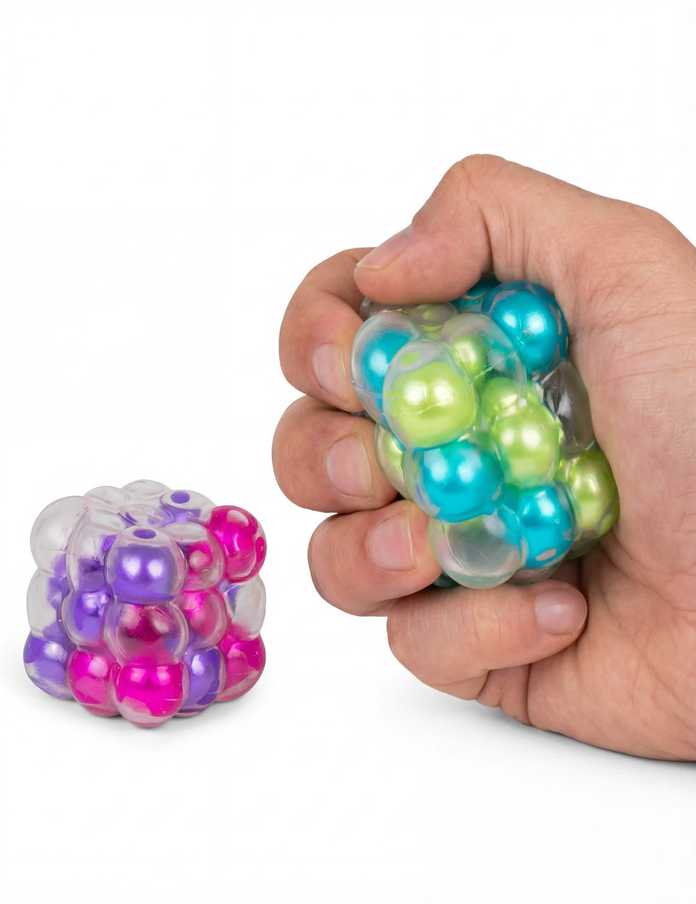 Cubo anti-stress Scrunchems ASMR para criança e adulto multicores com bolas